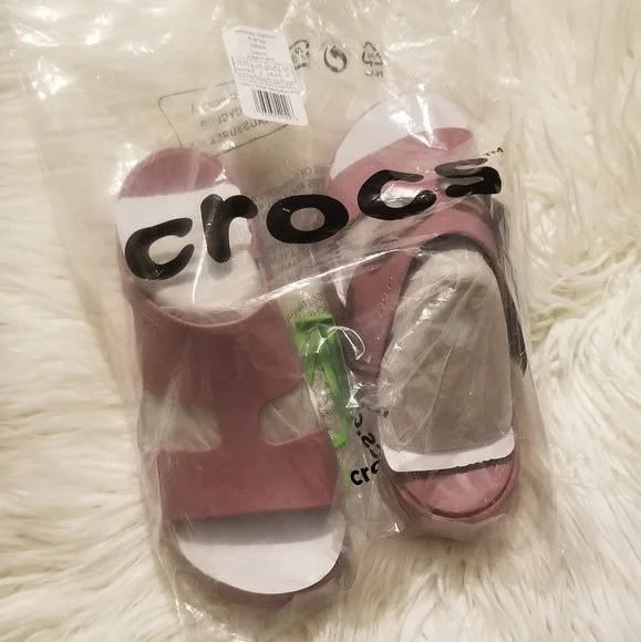 Crocs Pink Slide on Sandals - Picture 5 of 5